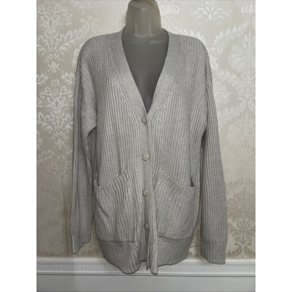 NWT Splendid Cotton/Silk Blend Long Sleeve Button Cardigan Sweater Size M $198